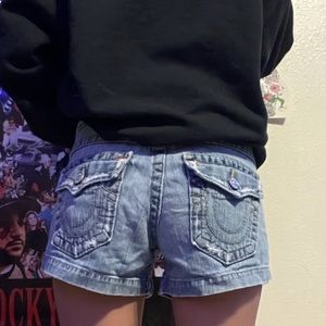 True religion shorts low rise
